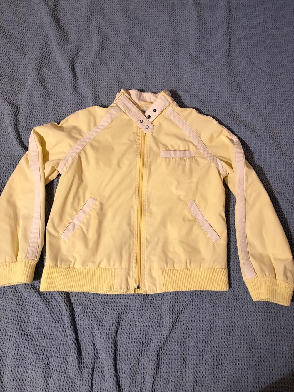 Vintage 70s 80s Dawn International Yellow Golf Jacket Bomber Windbreaker M